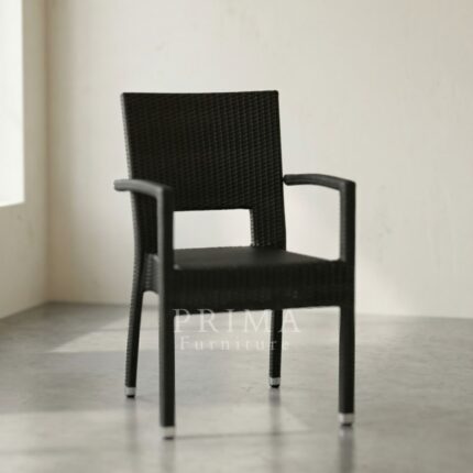 Benjamin Minimalist Black Dining Chair Solid Frame