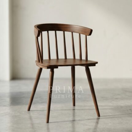 Andrew Classic Windsor Dining Chair with Wooden Spindle Back