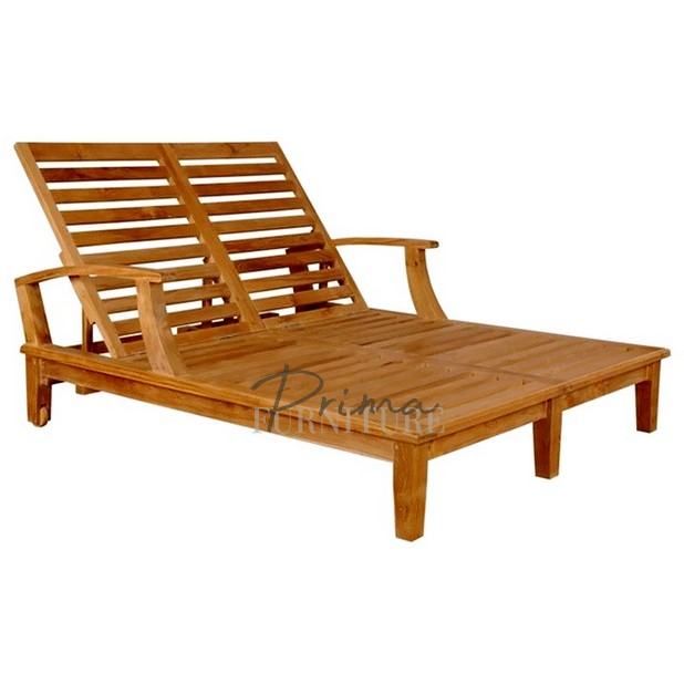 Commercial solid teak sun lounger engineered for luxury pool decks and resort environments