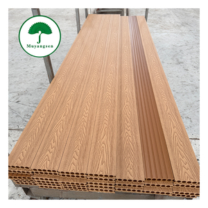 Low Maintenance WPC Teak Composite Decking Wood Grain Surface