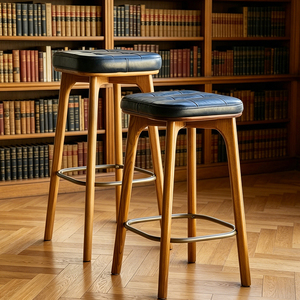 Solid Wood Nordic High Stools Factory Wholesale