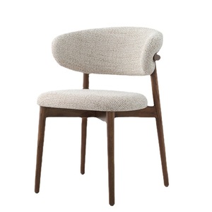 Nordic Modern Minimalist Solid Wood Dining Chair with Backrest