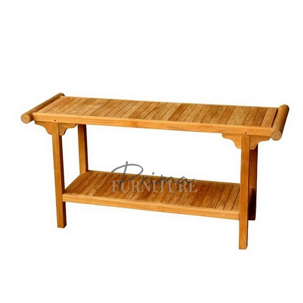 Custom solid wood bed frame with upholstered commercial headboard