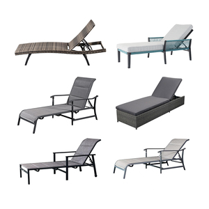J&M Outdoor Resistant Rustproof Hotel Villa Use Sun Lounger Holiday Poolside Beach Folding Lounge Chair with Armrest