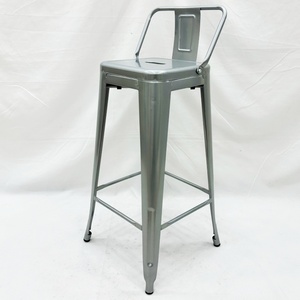 30 Inches Industrial Solid Wood Metal High Bar Stool