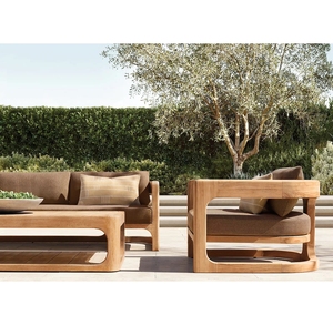 Balcony Sets Modern Furniture Organic Curves Design Outdoor Teak Sofa